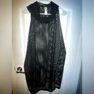 Forever 21 mesh hooded swim cover up